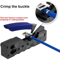 Проходной обжимной инструмент VCELINK GJ671BL RJ45 для сквозного разъема Cat5 Cat6 Cat7 и телефонной вилки RJ11 RJ12 (my-15044)