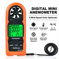 Портативный мини-анемометр цифровой измеритель скорости ветра Kethvoz KE-816B (my-4102)