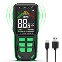 Перезаряжаемый измеритель влажности с цветным дисплеем и звуковой сигнализацией RDINSCOS MT37 для стен (my-17058)