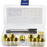 Ефективний комплект для ремонту різьблення для двигуна, вставки M14X1 25 та мітчик M16X1 25, оцинковані вставки для тривалого використання (my-15095)