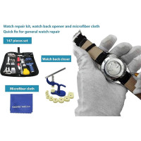 Профессиональный набор для обслуживания часов с футляром Gadgetime USA WT24K4 Unisex Adult Watch Repair Kit (147 предметов) (my-12035)