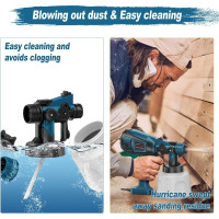 Інструмент для розпилення фарби 1000 Вт електричний фарборозпилювач легко миється підходить для меблів шаф парканів стін дверей садових стільців синій (my-18016) Б/У