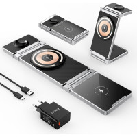 Беспроводное зарядное устройство Hohosb A80 3 в 1 из цинкового сплава (my-3051)