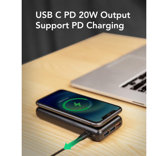 Павербанк Charmast C2023W с беспроводной зарядкой 20000 mAh 22.5 W PD 3.0 USB Power bank (my-3052)