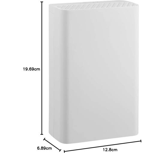 Портативний турбошвидкісний очисник повітря Amazon Basics CAF-W33XIN з 4 налаштуваннями та таймером, 50 Вт, білий (my-065)