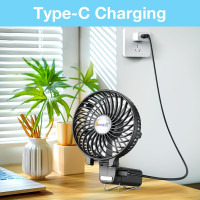 Портативний вентилятор VersionTech USB із 3 швидкостями чорний (my-18065) Портативний вентилятор VersionTech USB із 3 швидкостями чорний (my-18065)