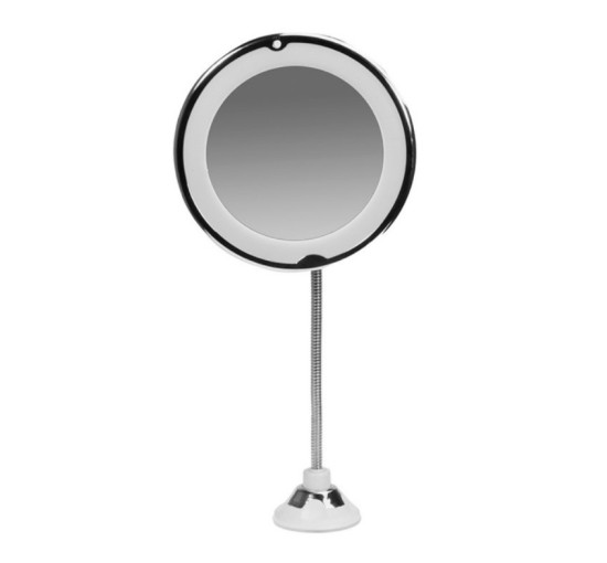 Гнучке зеркало з підсвічуванням на гнучкому тримачі flexible, що збільшує зеркало для макіяжу на присосці SD-97 (my-1116)