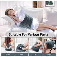 Электрическая грелка для облегчения боли, 6 режимов быстрого нагрева BESIGILA 12x24 дюйма серый (my-12078)