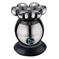 Аккумуляторная электробритва мужская с плавающими головками и дисплеем RIAS RQ8870 Silver (my-4033)