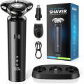 Електробритва для чоловіків ETENTOUS 3Dshaver-8012, водонепроникна чоловіча бритва IPX7 для вологого та сухого гоління, розумний світлодіодний дисплей (my-17110)