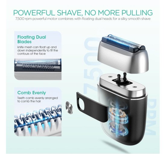 Портативна бритва VOYOR Foil Shaver 2 в 1 для чоловіків ER300 (my-12062)