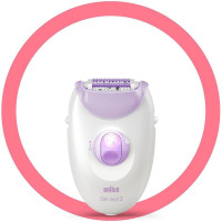 Эпилятор Braun Silk-epil 3 для женщин для долгосрочного удаления волос, система из 20 пинцетов, технология Smartlight, вилка UK 2 Pin, 3-170, белый/фиолетовый (my-7006)