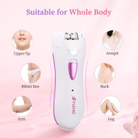 Эпилятор для женщин Flend Pink для удаления волос на лице, ног, рук, подмышек, лица, бикини (my-2058)