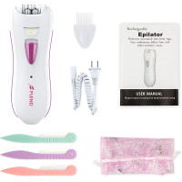 Эпилятор для женщин Flend Pink для удаления волос на лице, ног, рук, подмышек, лица, бикини (my-2058)