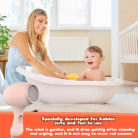 Мини-фен Lotvic 3 режима температуры низкий уровень шума портативный розовый (my-17033)