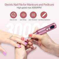Беспроводной электрический фрезер для ногтей CANDWHIP, инструмент для полировки маникюра и педикюра, Розовый (my-021)