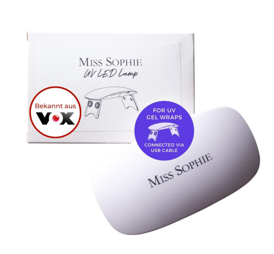 Оригинальная УФ-лампа Miss Sophie LED для ногтей с USB-кабелем, таймер 60/120 секунд белый (my-17149)