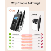 Портативный электрический фрезер для ногтей, профессиональный JR-801-черный (my-0124)