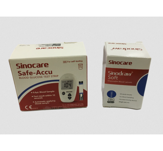 Тест-полоски Sinocare Safe-Accu 50шт. + Ланцеты 50шт (my-18138)
