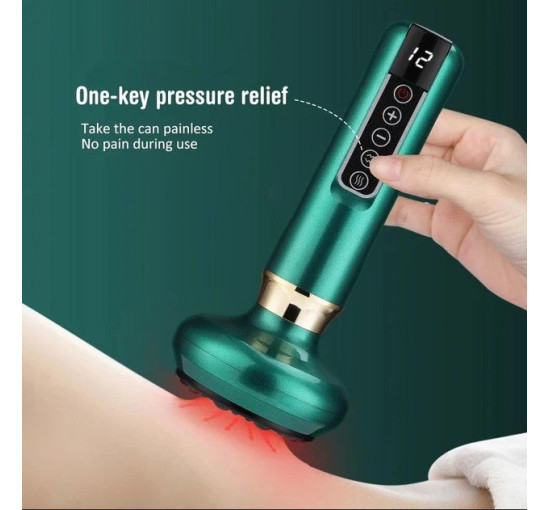 Масаж для тіла з інфрачервоним нагріванням Cupping Massager Електричний бездротовий вакуумний масажер (my-17066)