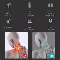 Масажер для шиї JT-008 інтелектуальний портативний масажер із функцією нагрівання заряджається через USB (my-18074)