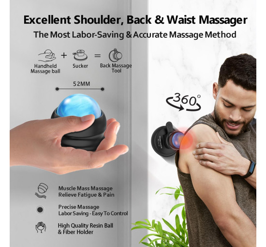 Массажный мяч для глубоких тканей 2 в 1 массажер для триггерных точек (my-18136)