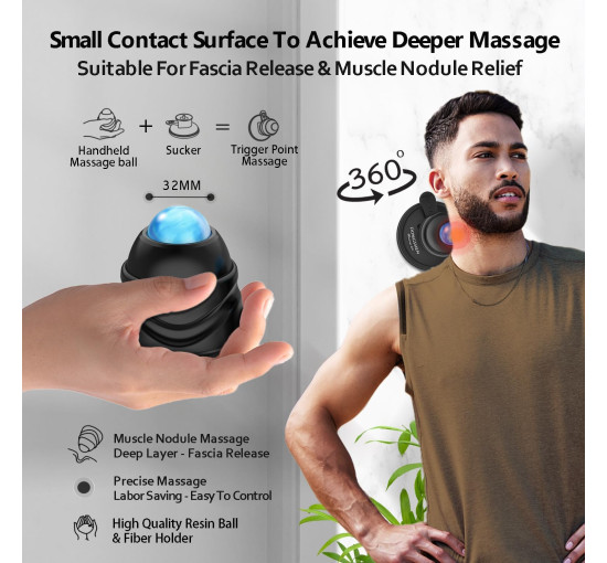 Массажный мяч для глубоких тканей 2 в 1 массажер для триггерных точек (my-18136)