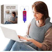 Быстро нагревающаяся электрическая грелка Qfun для спины и поясницы с 6 уровнями температуры и 4 таймерами 138x42 см SN-LK (my-14022)