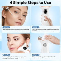 Массажер для лица PKBD с температурой нагрева 45°C и температуры охлаждения 15°C белый (my-17042)