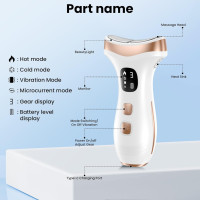 Массажер для лица PKBD с температурой нагрева 45°C и температуры охлаждения 15°C белый (my-17042)