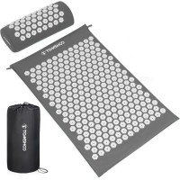Набір для акупресури TOMSHOO, килимок акупресурний і подушка - терапія для зняття болю, сірий (my-13129)
