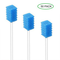 Одноразові тампони для ротової порожнини ZIZNBA, стерильні зубні губки для чищення порожнини рота та ясен без ароматизаторів, 50 шт, сині (my-2069)