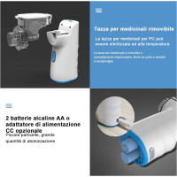 Портативний аерозольний ультразвуковий інгалятор-розпилювач HILEYOLLA BXM-N3AA для дітей та дорослих (my-2091)