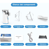 Портативний аерозольний ультразвуковий інгалятор-розпилювач HILEYOLLA BXM-N3AA для дітей та дорослих (my-2091)