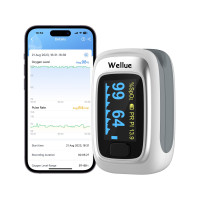 Bluetooth пульсоксиметр з автономним зберіганням, датчик насичення крові киснем Wellue PO6B (my-4172)