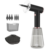 Електричний набір для видалення вушної сірки POLAMD, інструмент для промивання вух з пляшкою для води об'ємом 600 мл, чорний (my-7044)