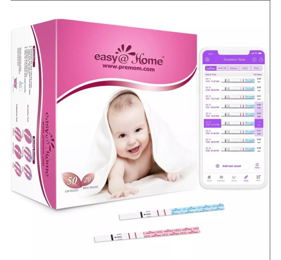 Набор тестов Easy@Home - 50 тестов на овуляцию, 20 тестов на беременность (my-17047)