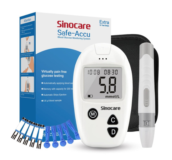 Цифровимірювальний прилад Sinocare Safe Accu з 10 тест-смужками (my-18108) Цифровимірювальний прилад Sinocare Safe Accu з 10 тест-смужками (my-18108)