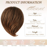 Прямые накладные волосы-хвост BARSDAR, короткие аксессуары для волос, простая резинка для волос для женщин 4/30# (my-15265)