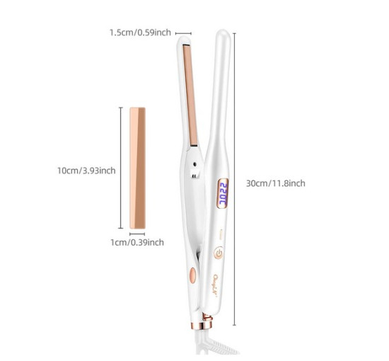Випрямляч для волосся CkeyiN HF004 2 в 1, щипці для завивки, керамічна вузька праска з дисплеєм (my-2054)