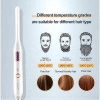 Выпрямитель для волос CkeyiN HF004 2 в 1, щипцы для завивки, керамический узкий утюжок с дисплеем (my-2054)