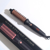 Круглая щетка для завивки волос  с двойным подогревом PTC, 1,25 дюйма Sm liters beauty черный (my-4105)