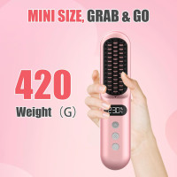 Выпрямляющая щетка для укладки волос Gabrella Hair Straightener Brush Pink (my-7020)