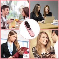 Выпрямляющая щетка для укладки волос Gabrella Hair Straightener Brush Pink (my-7020)