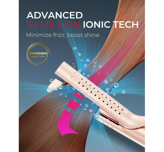 Плойка випрямляч та щипці для завивки волосся TYMO HC506DP Airflow 2.0 Flat Iron золотисто-рожевий (my-18056)