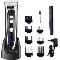 Електрична сітчаста бездротова машинка для стрижки волосся для чоловіків з очищенням і зарядкою Surker RFC-688BA (my-14025)
