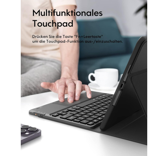 Чохол CHESONA для iPad 9-го покоління з клавіатурою, чорний (my-4326)