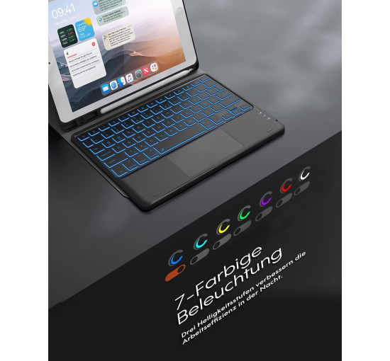Чохол CHESONA для iPad 9-го покоління з клавіатурою, чорний (my-4326)