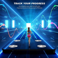 Умные напольные весы Foryond ZRW-TZC-SRK для анализа состава массы тела, монитор, высокоточное измерение ИМТ, умное приложение для отслеживания, черные (my-12080)