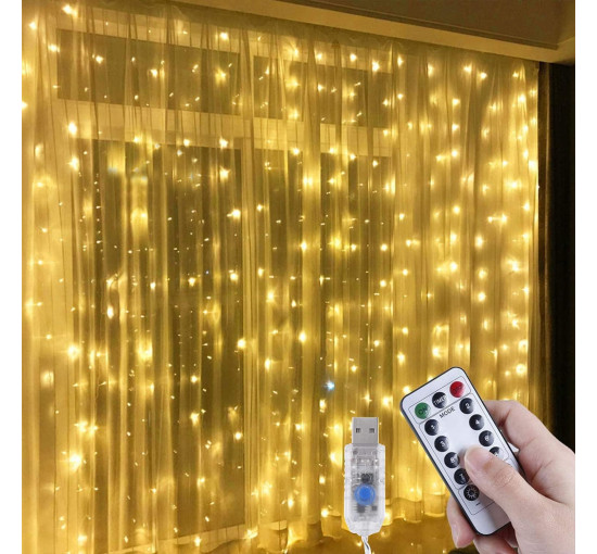 Світлодіодна гірлянда для віконних штор Anpro Led Light Curtain 3M X 3M (my-4316)